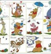 Designer Stitches H16 Pooh and Friends calendar (XSD)
