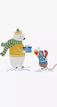 DMC - Gift Giving Christmas Animals / Cadeaux Noël - Free