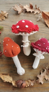 Renarde endormie - Mushrooms pattern  PDF