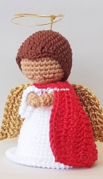 Turca Crochê - Alessandra - Christmas Angel - Anjo de Natal - Portuguese - Free