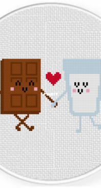 Daily Cross Stitch - Chocolate and Milk Love