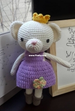 Beautiful bear in violet