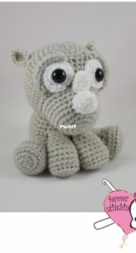 Forever Stitchin - Jodi Stredulinsky - Rhaj the Rhino