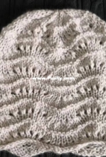 Hat with lace pattern