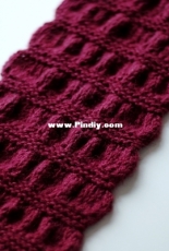 Gathered Scarf by Maryse Roudier-Free