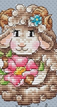 Lamb With A Flower Ornament by Natalia Kuznetsova