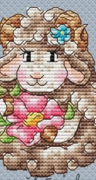 Lamb With A Flower Ornament by Natalia Kuznetsova
