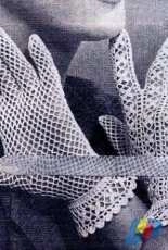 Coats Mercer Crochet Design - No.476 - Flower Patterned Gloves