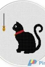 Daily Cross Stitch - Black Cat