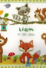 Vervaco PN-0150179 Forest Animals Birth Sampler