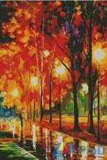 A Rainy Evening, Autumn by Afremov by Yushchuk/Mully XSD