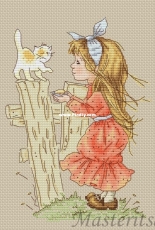 Girl with a Kitten - Help Yourself by Ksenia Adonyeva / Ксения Адоньева