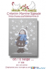Création Martine Rigeade 938 - Oh ! il neige...