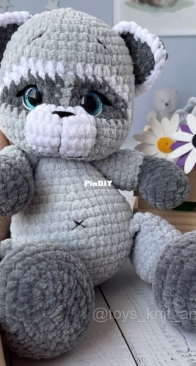 Toys Knit Anny - Anna Borisova - Анна Борисова - Raccoon Tiny Zen -  енотик Крошка Дзен - Russian