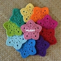 Island Style Crochet - Divina Rocco - Granny Super Star Coaster and  Motif