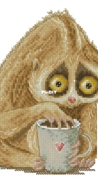 Fun Sheep 23-042 Coffee lovers. Sloth by Anastasia Kravtsova XSD