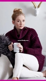 Yarnspirations - BRK0129-001944M - Easy-going knit pullover for Ladies– Free
