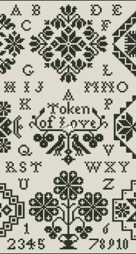 Modern Folk Embroidery Nine Quaker Medallions  XSD+PCS