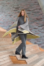Dale Gull 332-08 PRETTY PLAID PONCHO by Kari Haugen – Norwegian – free