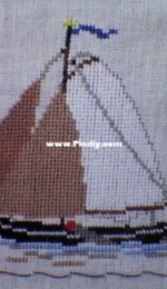 small finished sailingship.