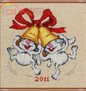 Zolotoe Runo D-052 New Year Bunnies