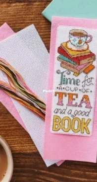 Tea Bookmark by Emma Congdon from The World of Cross Stitching TWOCS 345 PCS + XSD