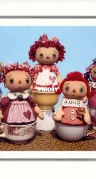 Happy Heart Patterns - HHF- 292 - Sweet Annie Tea Cup Dolls