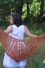 Cashmere Junkie-Burnt Sand Shawl by Taiga Hilliard Designs - Free