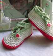 Erika Hill- Criss Cross Baby Booties