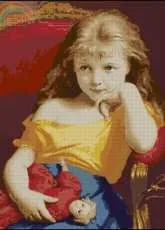 Zolotoe Runo MK-008 Girl with a doll xsd + pcs