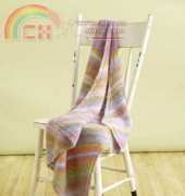 Lion Brand Yarn L0431 Rosy Diagonal Baby Throw
