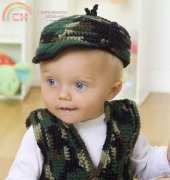 Coats & Clark Red Heart WR1757 Vest and Hat Babys Gone a Hunting by Karla Hastings