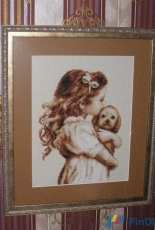 Girl with a puppy