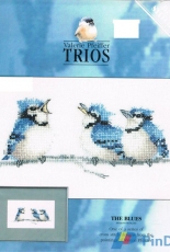 Heritage Stitchcraft - Valerie Pfeiffer Trios VPTB579 The Blues XSD