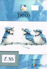Heritage Stitchcraft - Valerie Pfeiffer Trios VPTB579 The Blues XSD