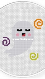 Daily Cross Stitch - Sweet And Spooky Ghost