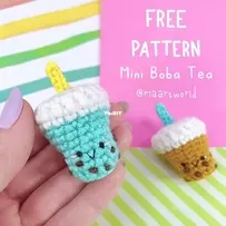 Riaartworld - Alexandria Gold - Mini Boba Tea - Free