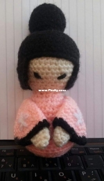 A kokeshi doll I made for a Japanese friend