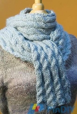 Keris Reversible Cable Scarf by Keri McIntyre -Free