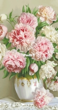Peonies in a vase by Olga Koshkina/olga_koshka [FREE]