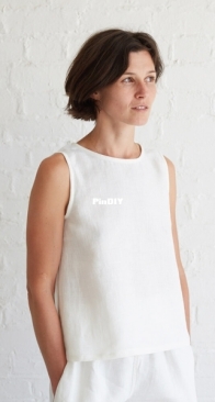 Fabrics Store - Phoebe Linen Tank - Sizes 0-30
