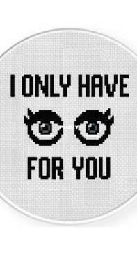 Daily Cross Stitch - I Only Have Eyes For You