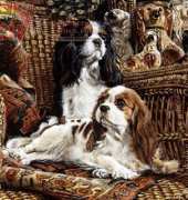 HAED HAETRL101 Cavaliers on wicker by Thomas Rivers Lovelace
