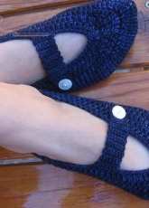 Unravel Me Designs -Theresa Grant- Love Me Mary Jane Slipper Socks (Adult)