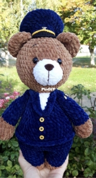 Lubov Lukshina toys - Lubov Lukshina - Bear in uniform - Russian