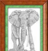 Blackwork Elephant by Carol Leather 2001