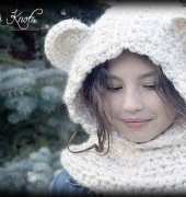 Amanda Chapman - Newborn Knots - Arctic Hooded Bear Cowl