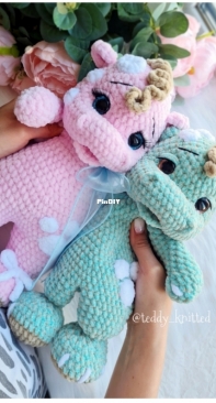 Teddy_knitted - Daria Kiseleva - Дарья Киселева - Dragon - Дракоша - Russian