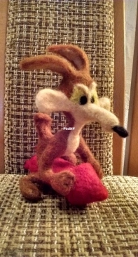 Wile E. Coyote  needle felting