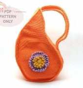 Aimarro - Teardrop bag with flat handles and sunflower